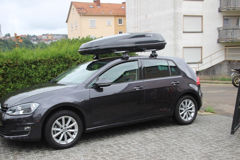 Dachbox 430 Liter auf einem Volkswagen Golf, in Bellheim mieten